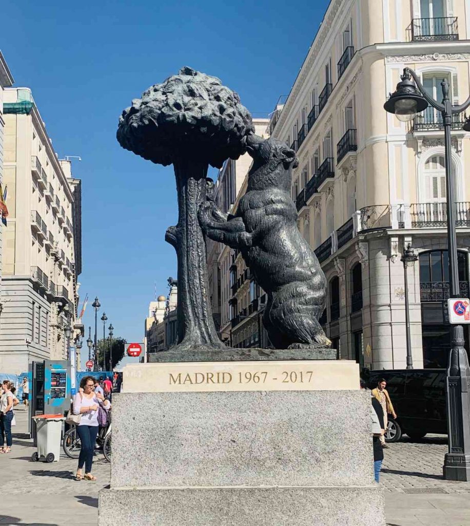 Symbol Madridu – medveď a strom el madroño