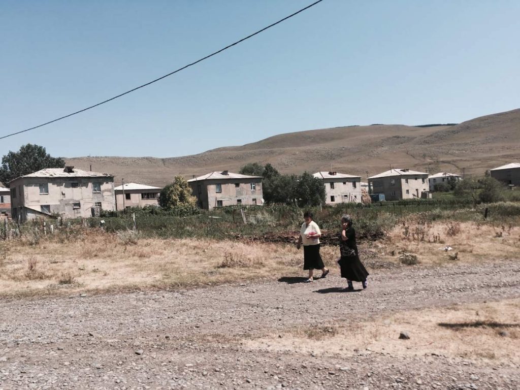 Chudobné dedinky v Gruzínsku
